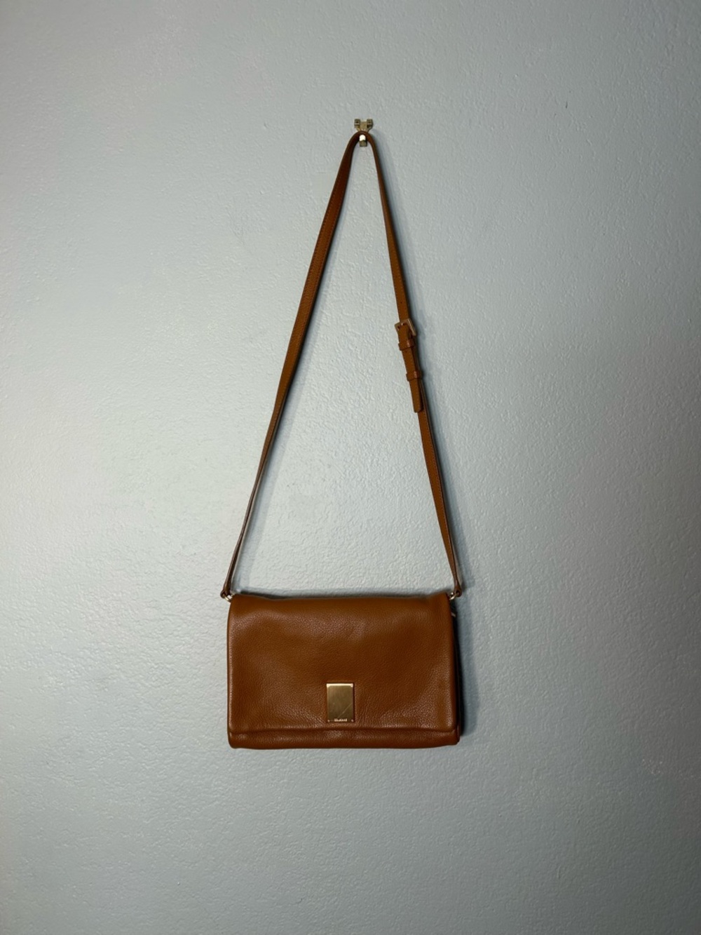 COURONNE Tan Leather Jackie Crossbody Bag Korean designer purse